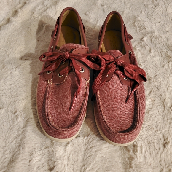 Sperry topsider women's 6.5 boat shoes in red! Super cute, like new! - Picture 11 of 13